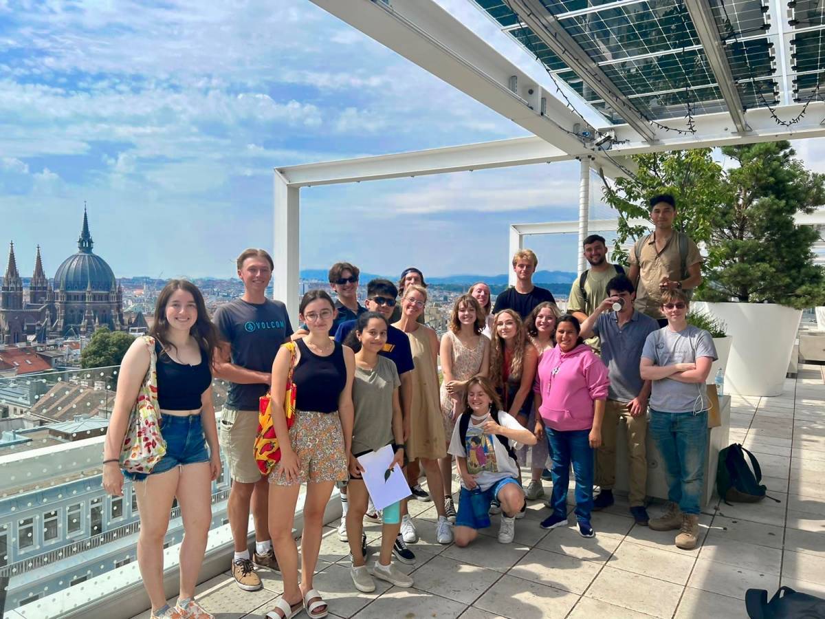 group photo with a view