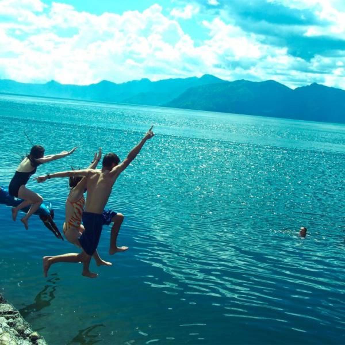 Swimming in Guatemala