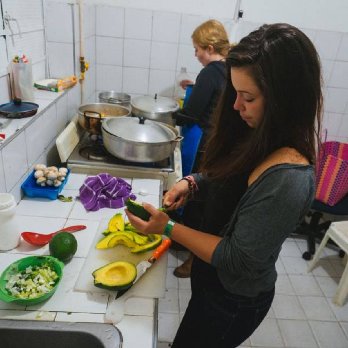 Feeding the homeless in Colombia