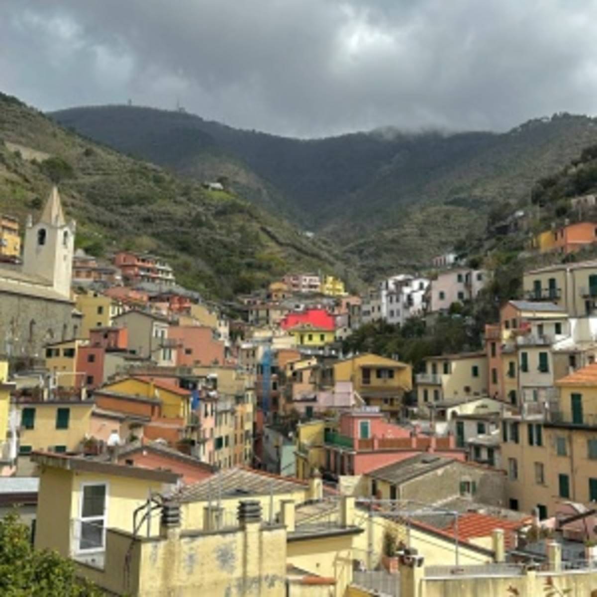 houses and mountains in Italy