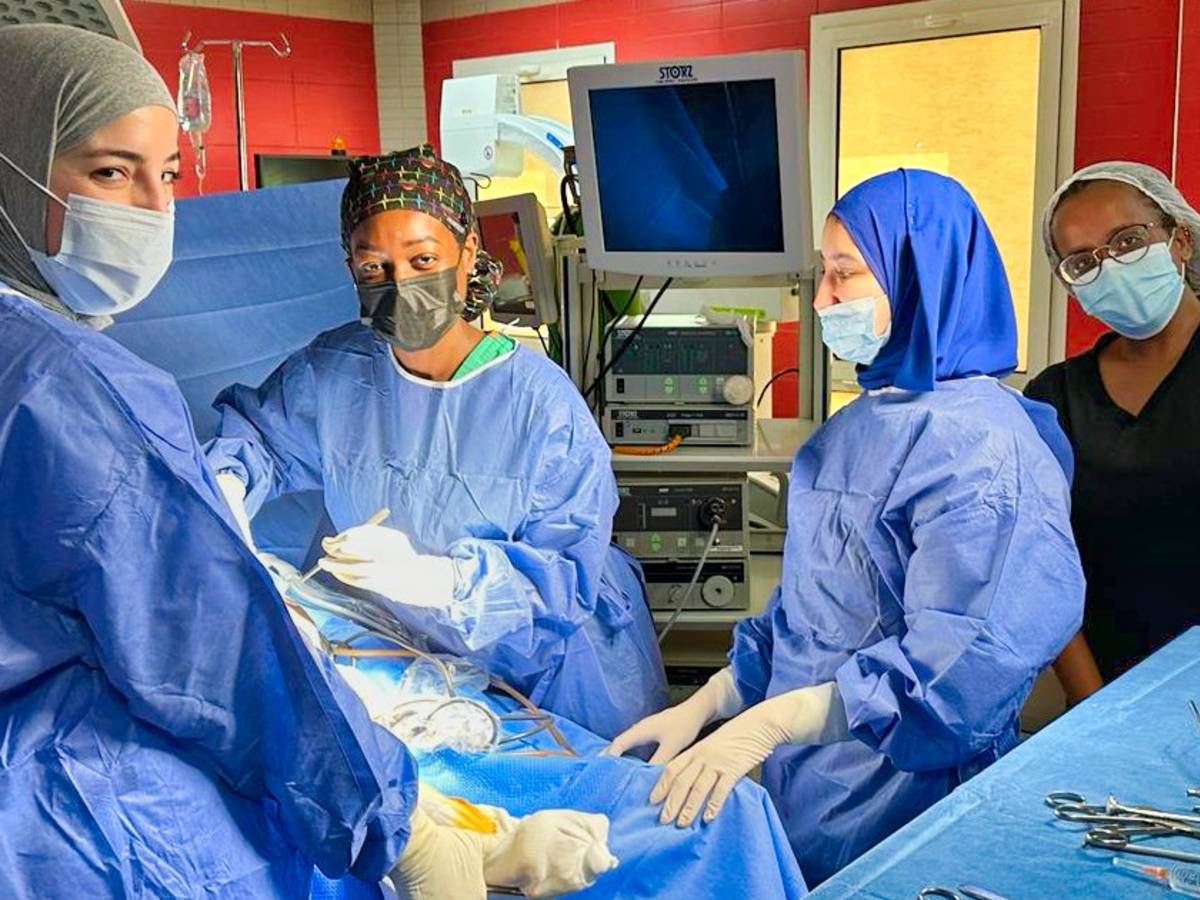 IAHQ Medical interns performing surgery in Morocco