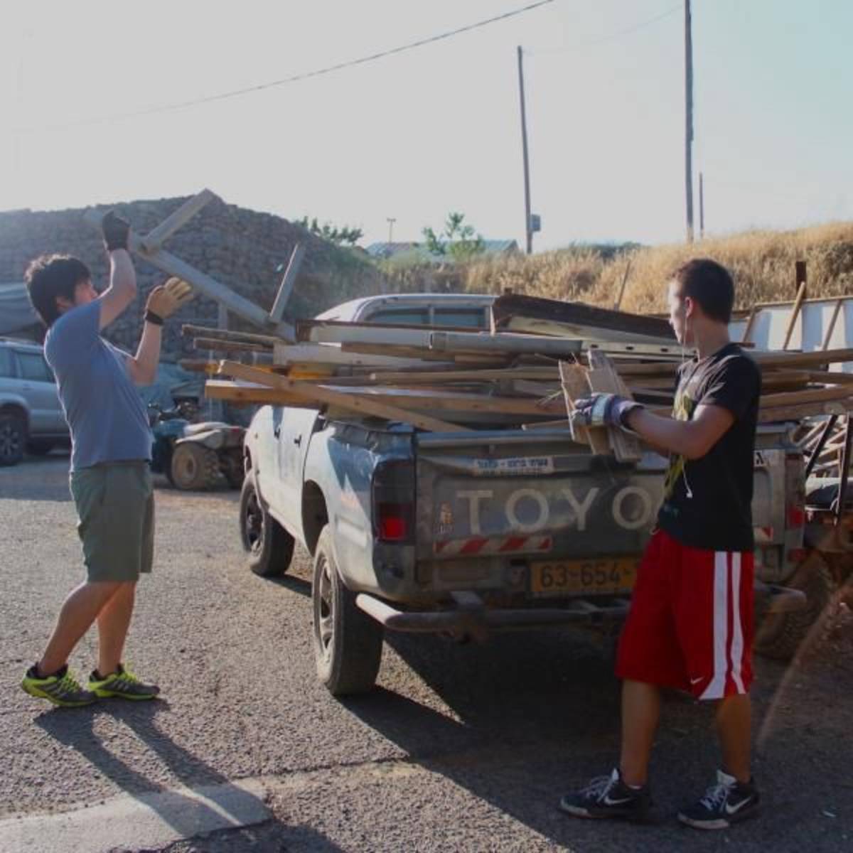 working on an eco mountain lodge