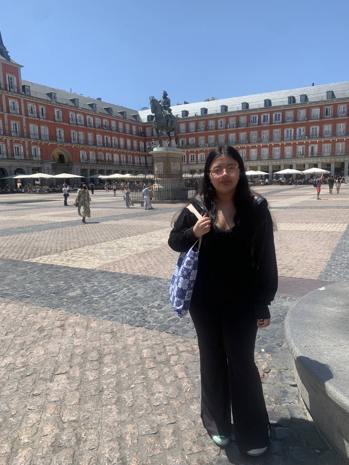 Intern standing in Madrid Captial