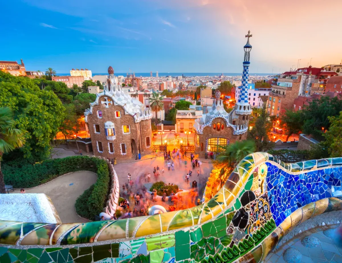 International intern working in a modern office during an internship in Barcelona Spain