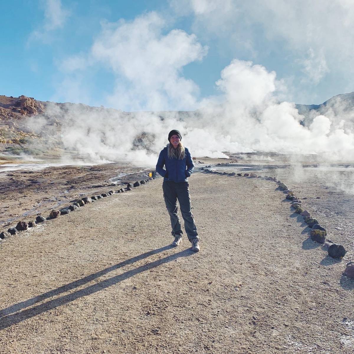 Interns hiking and exploring Chile’s dramatic natural landscapes, including mountains, forests, and coastal views.
