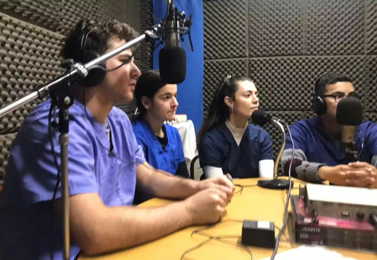 IVHQ Volunteers recording a podcast for Medical Outreach