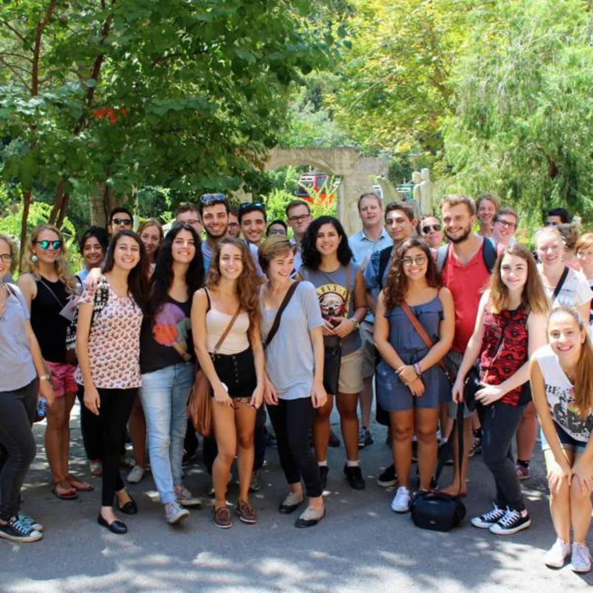 Happy campers after a visit to Jeita Grotto