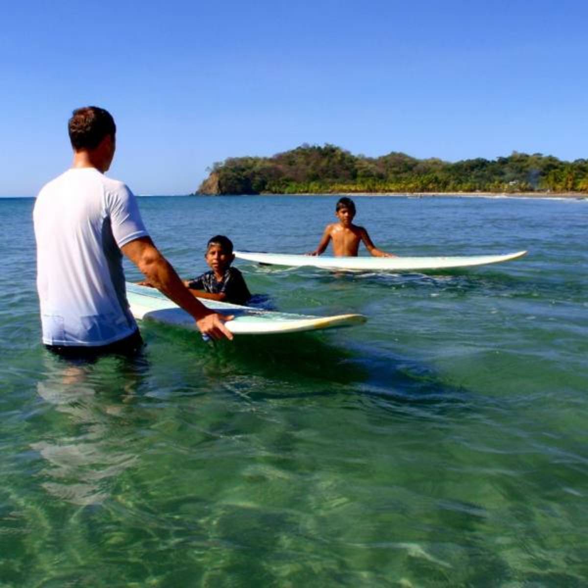 surfing for kids samara beach, costa rica