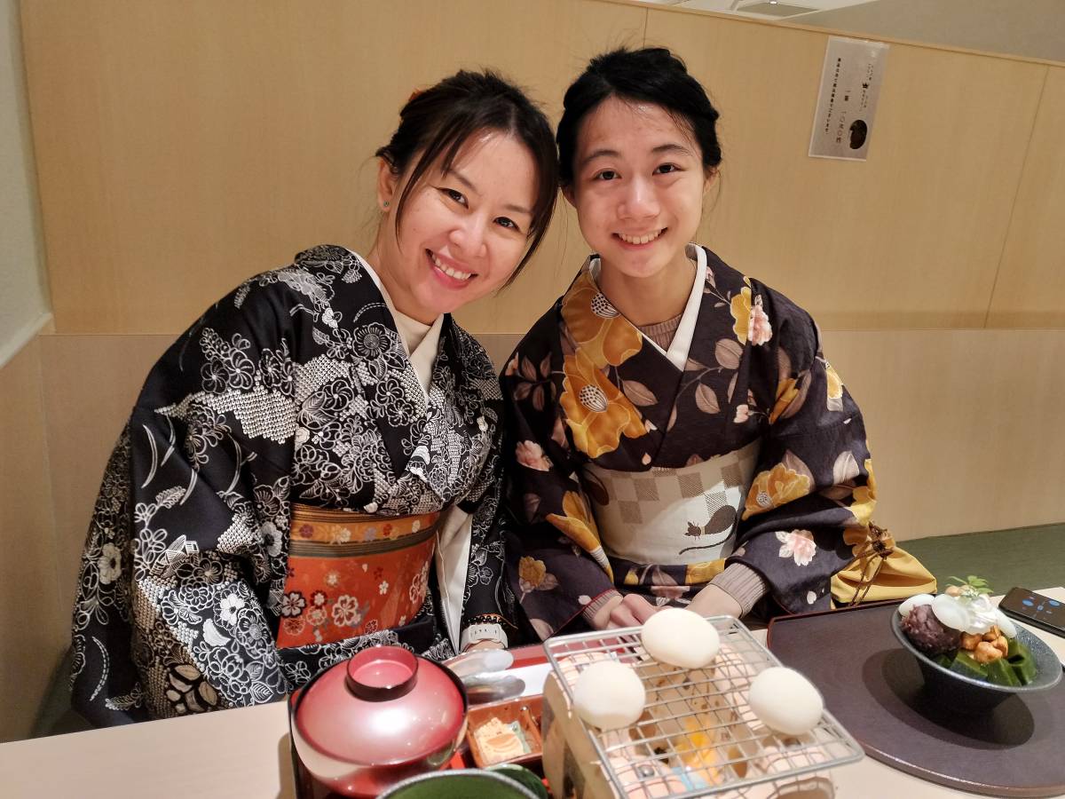 Kimono and sweets