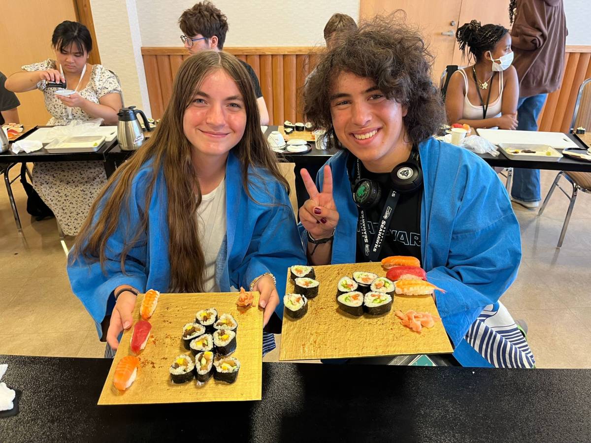 Learning how to make sushi in Kyoto