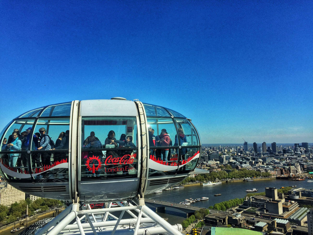 London eye view of the city.