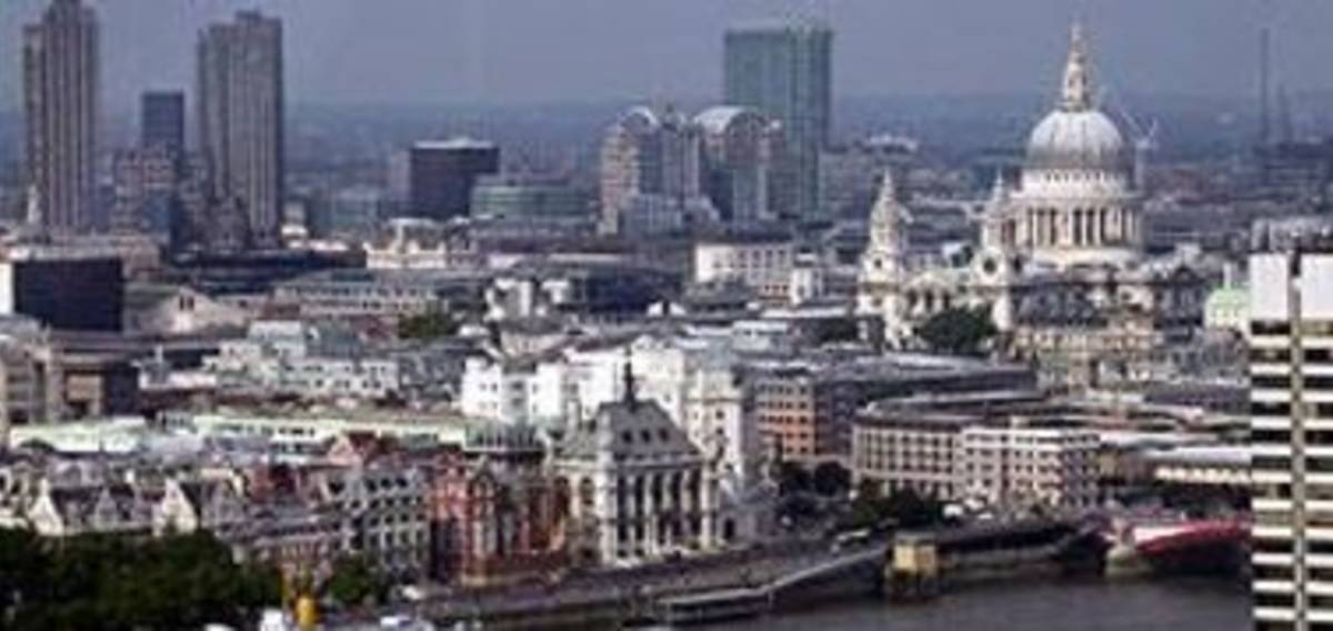 London skyline from Tower of London.