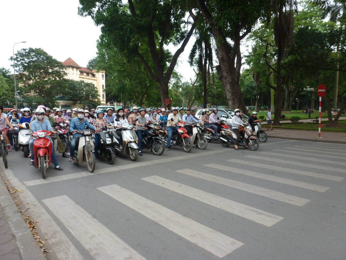 Lots of motorbikes in Vietnam