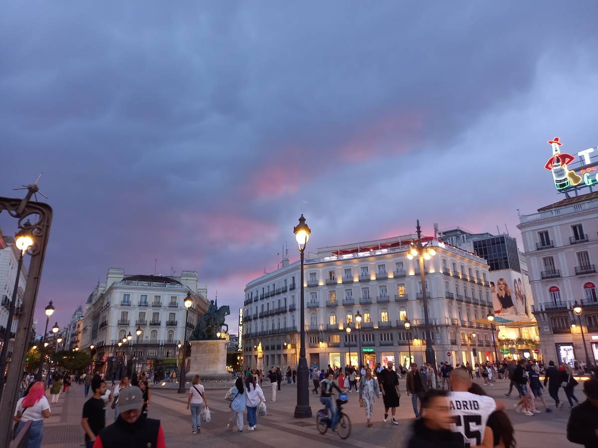 Madrid at sunset
