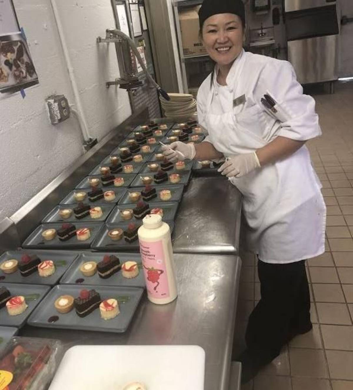 Participant Making Dessert