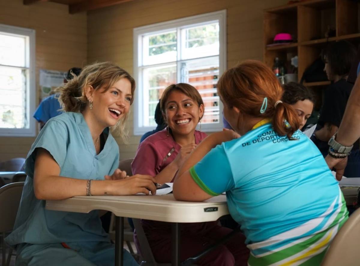 Medical Campaign Volunteers Questioning a Patient in Costa Rica