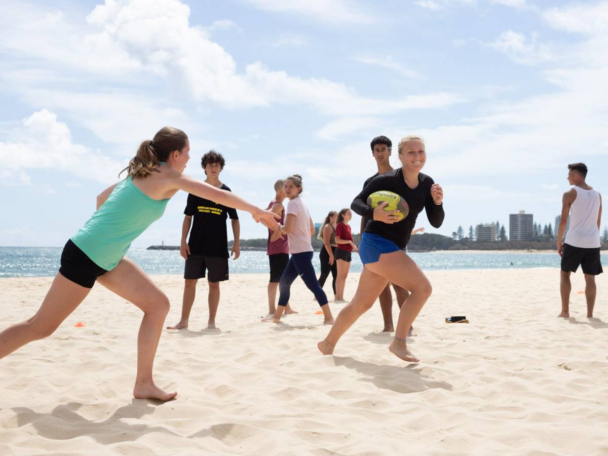 Morning workouts on a sunny beach is the best way to start any day