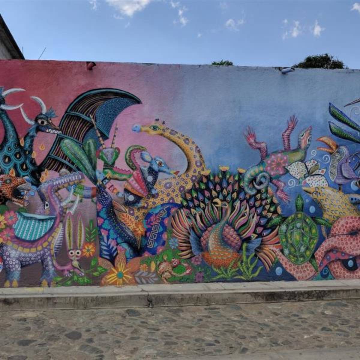 Mural on the streets of Oaxaca
