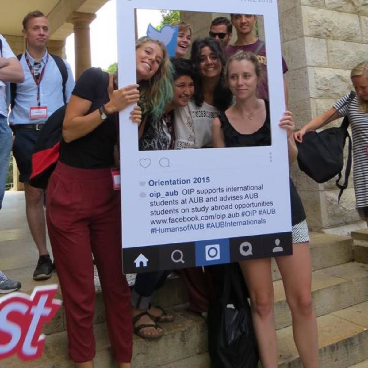 International students take a break at orientation