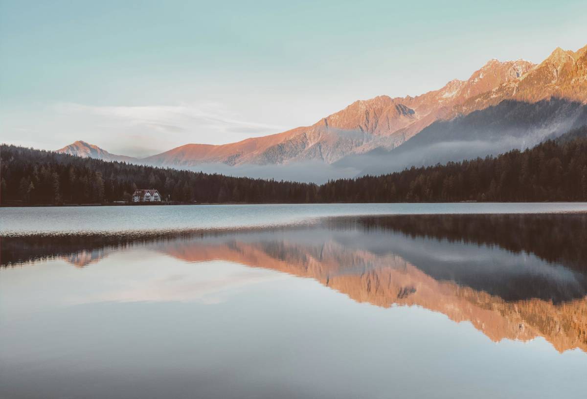 Peaceful mountain lake view in Spain, perfect for RVF teacher getaway.