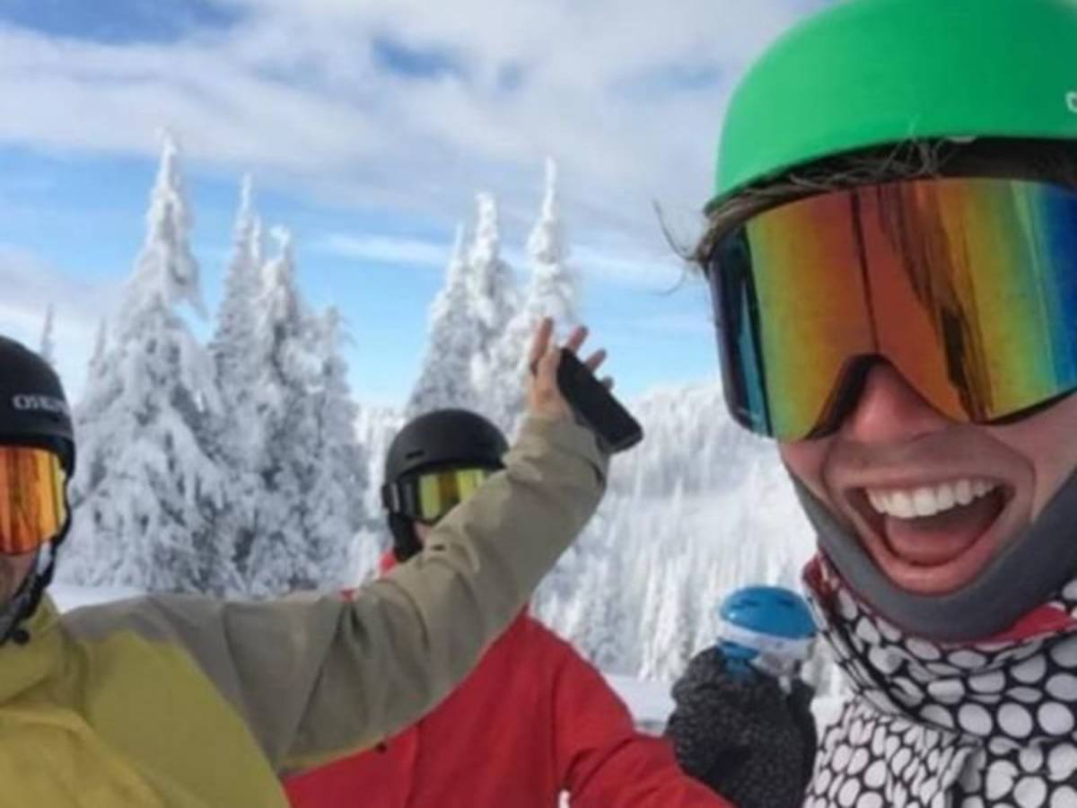 people smiling in winter