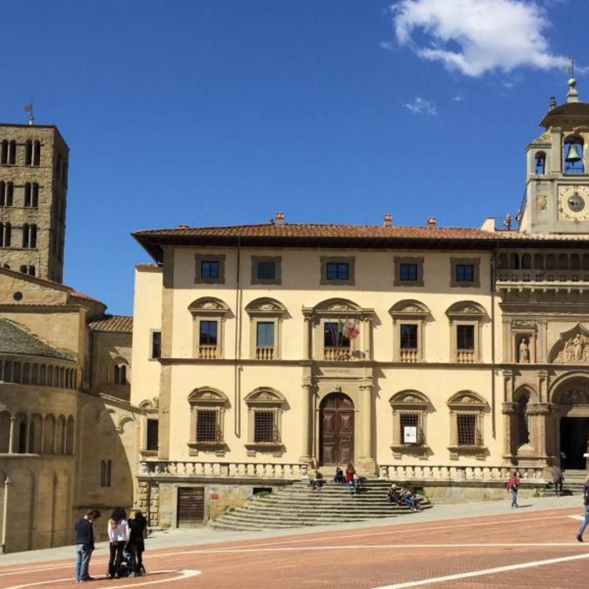 Piazza Grande in Arezzo city center