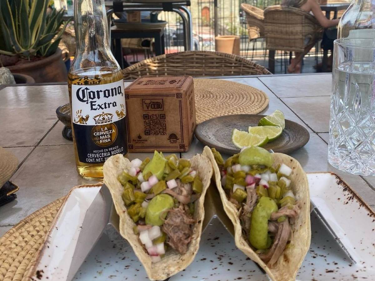 Plate of freshly prepared tacos with tortillas, seasoned fillings, and traditional toppings.