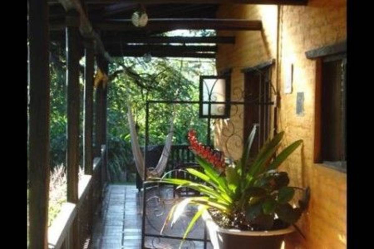 Porch in jungle.