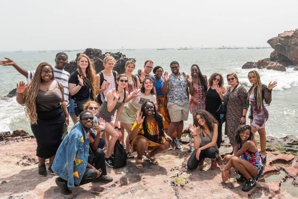 Posing at the beach in Legon