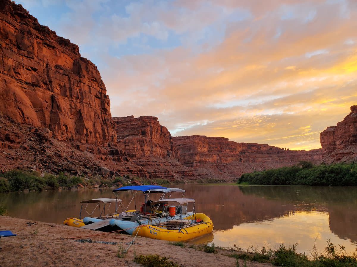 Rafting through Pristine Desert Landscape