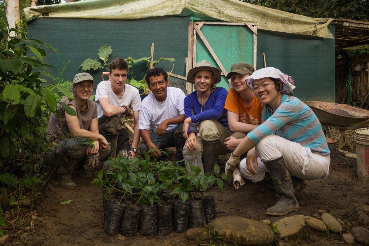Local staff with volunteers