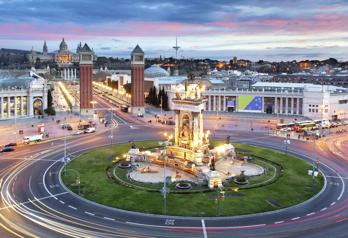 Roundabout in Barcelona