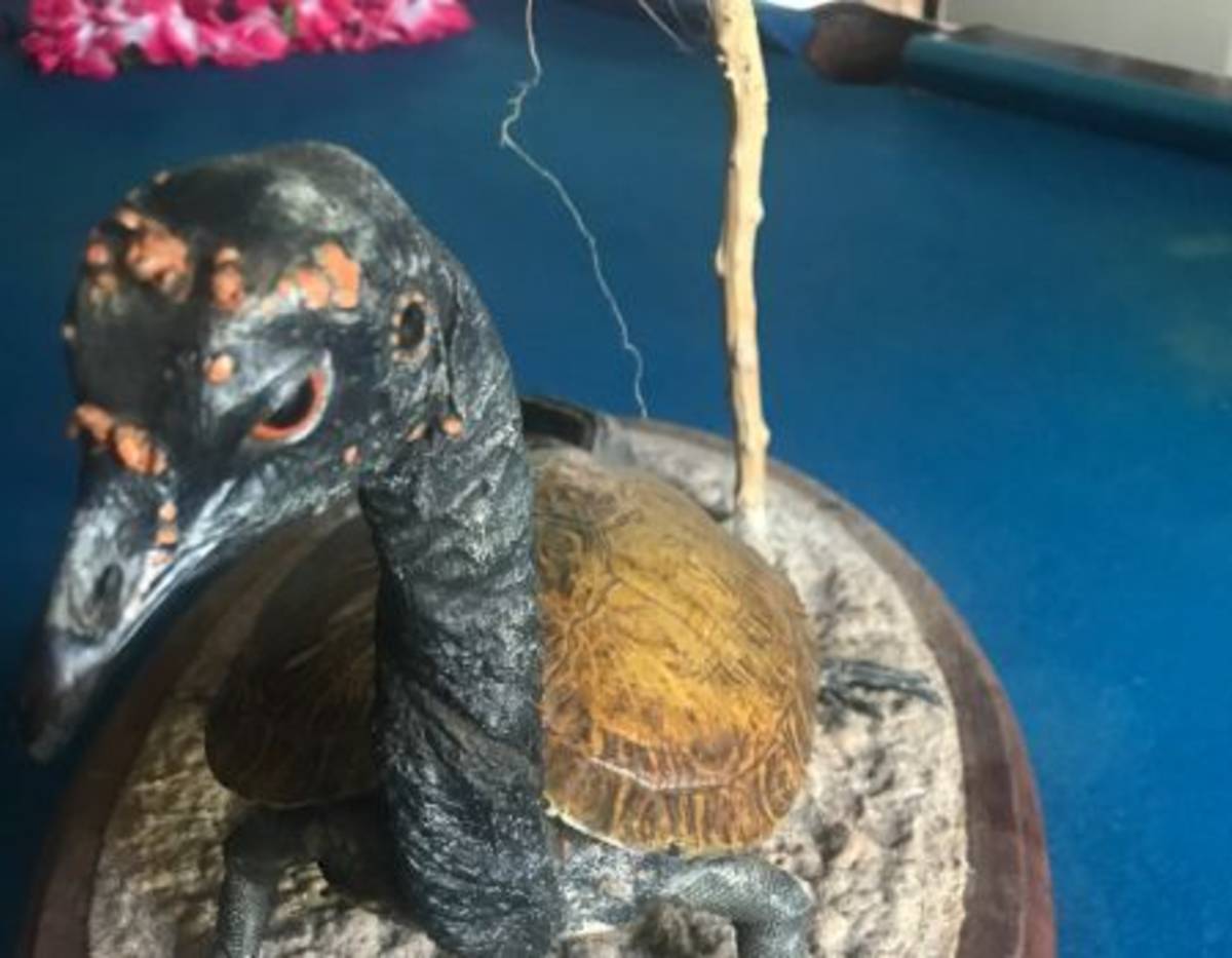 Swan and Turtle Sculpture