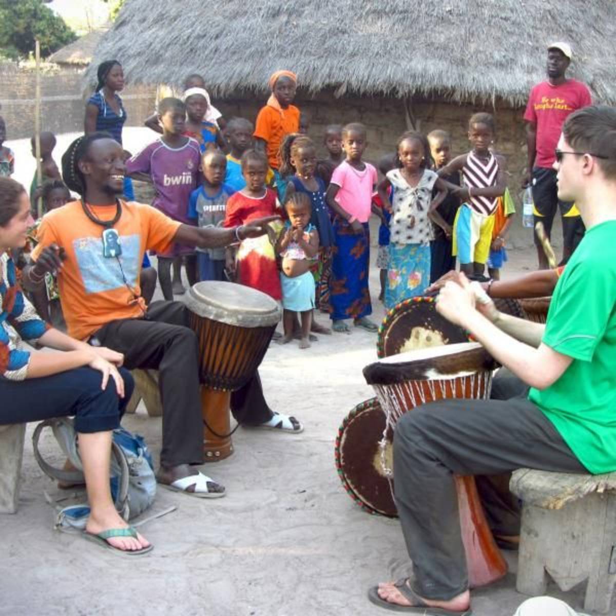 Drum music in Senegal