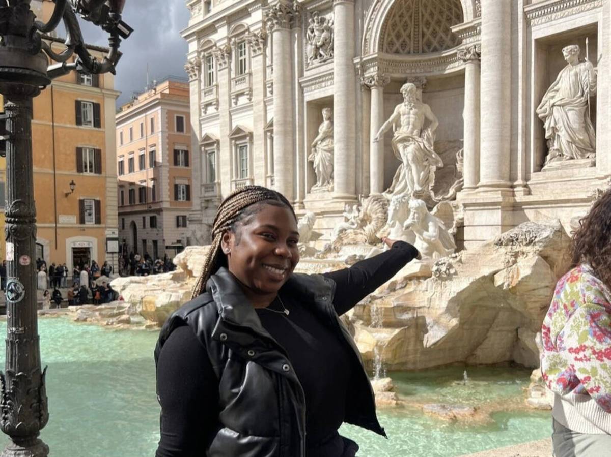 Student at Trevi Fountain