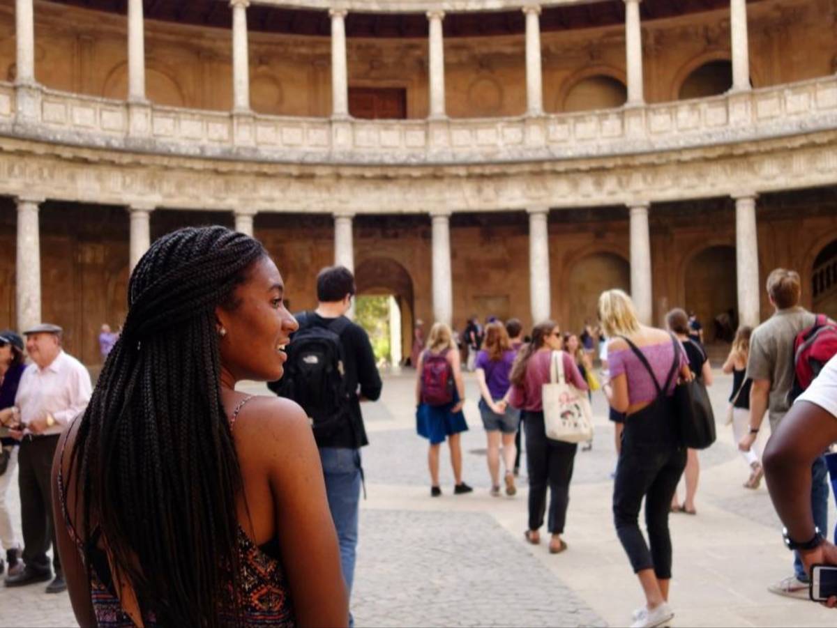 Student exploring La Alhambra in Granada.