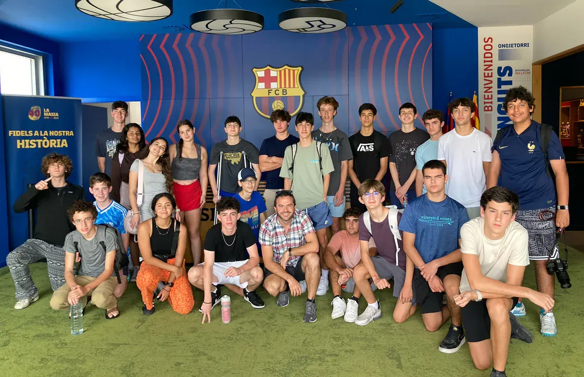 Student pose for picture at FCB