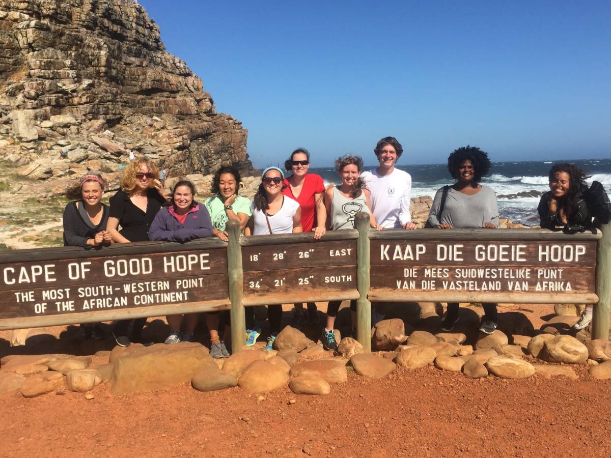 Students at Cape of Good Hope