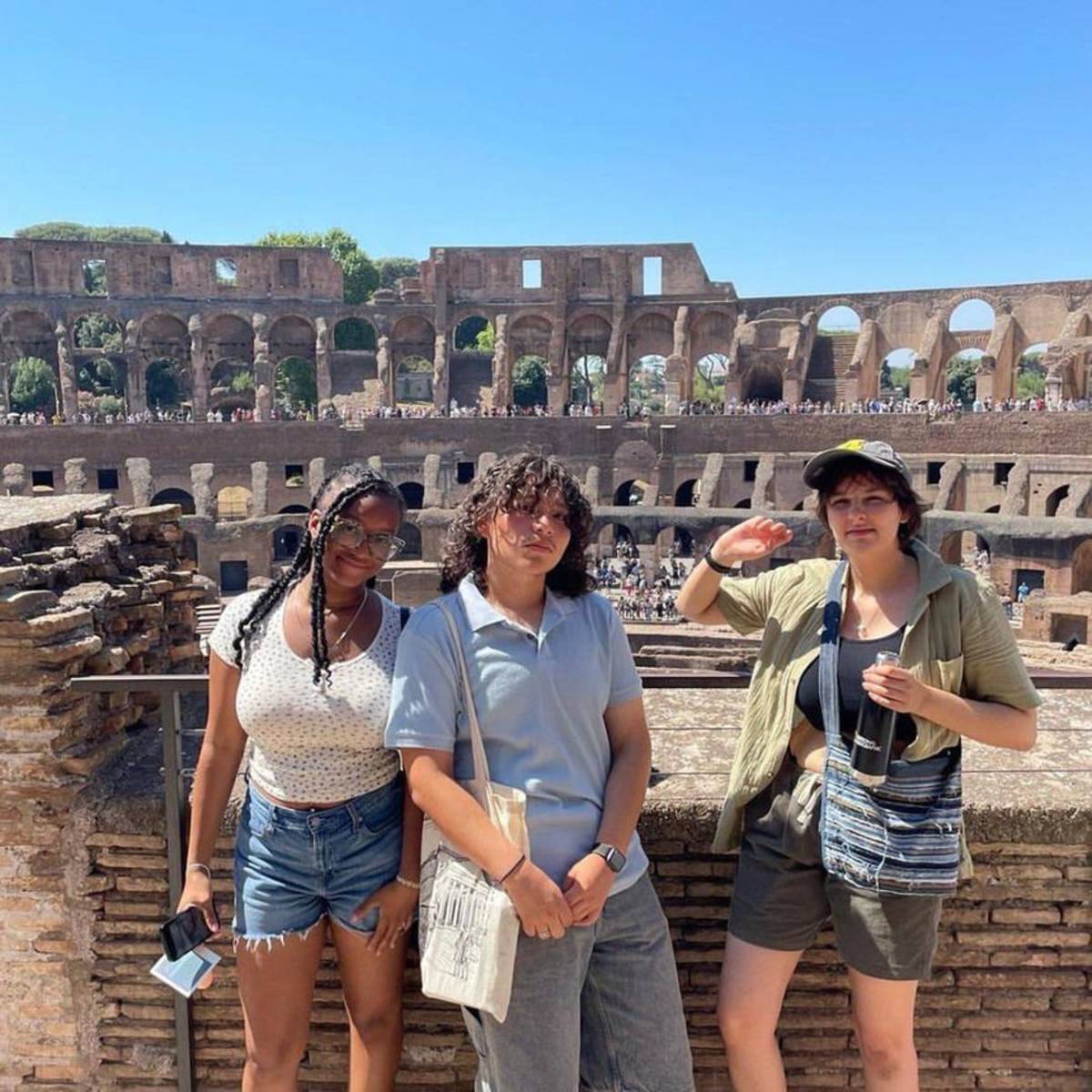 Students at the Colosseum