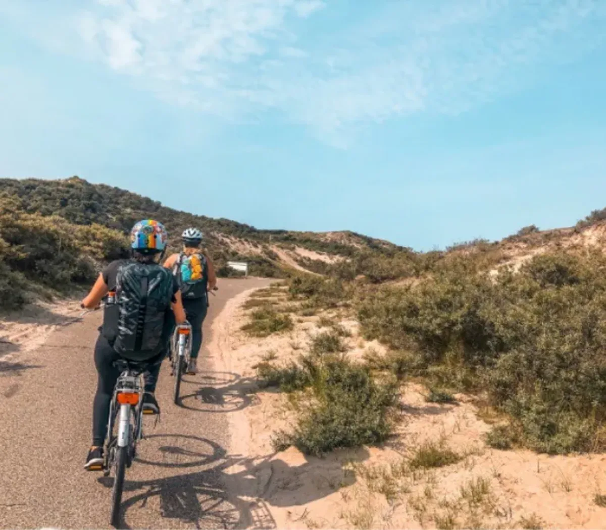 Students biking