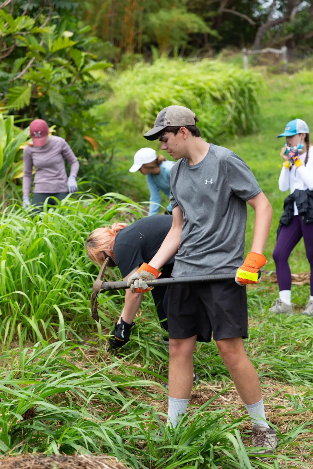 Students garden