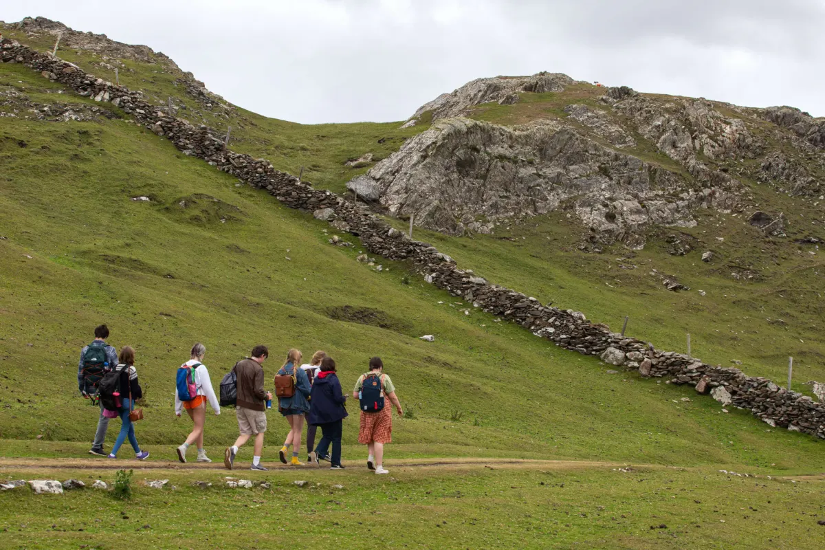 Students Hiking in Ireland