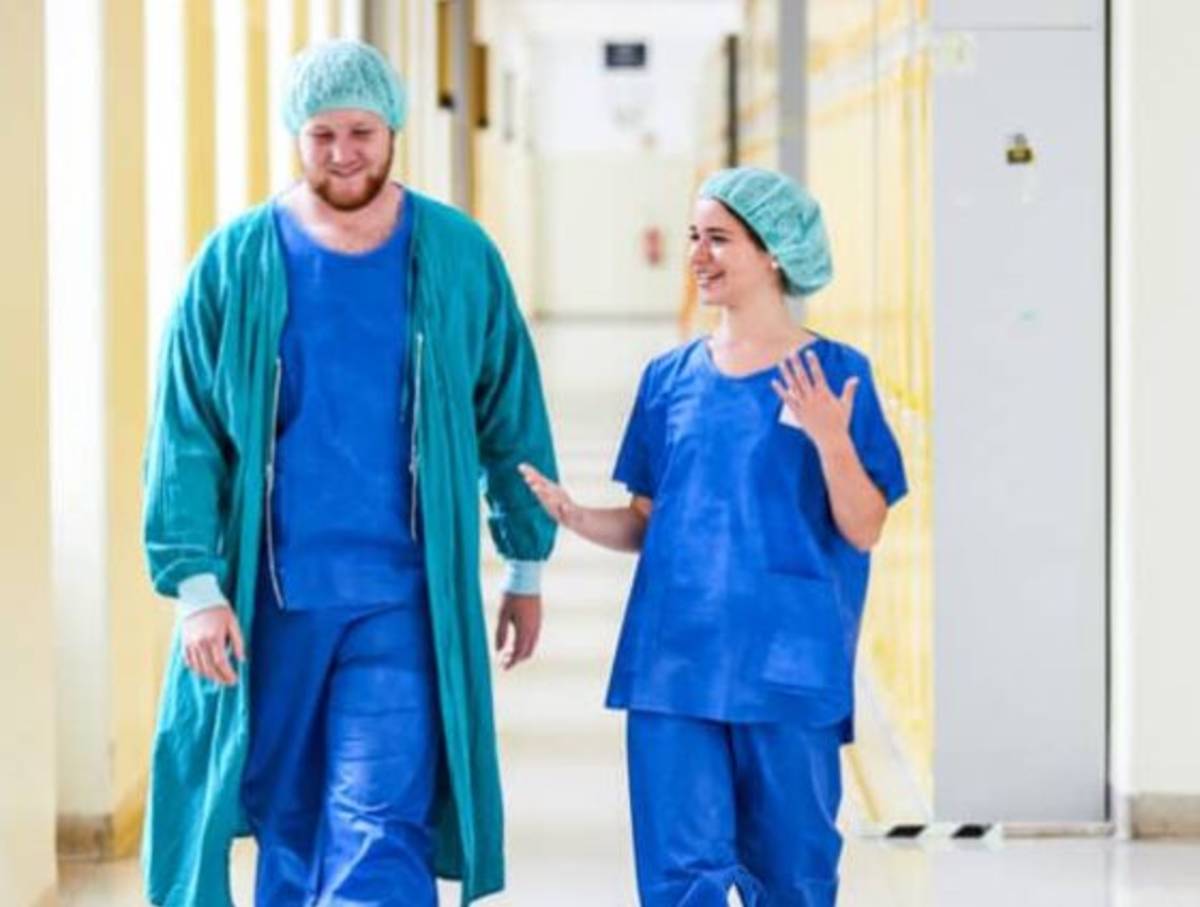 Students in hospital