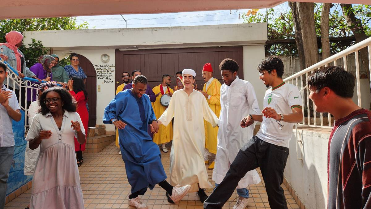 Students learning how to dance in Rabat