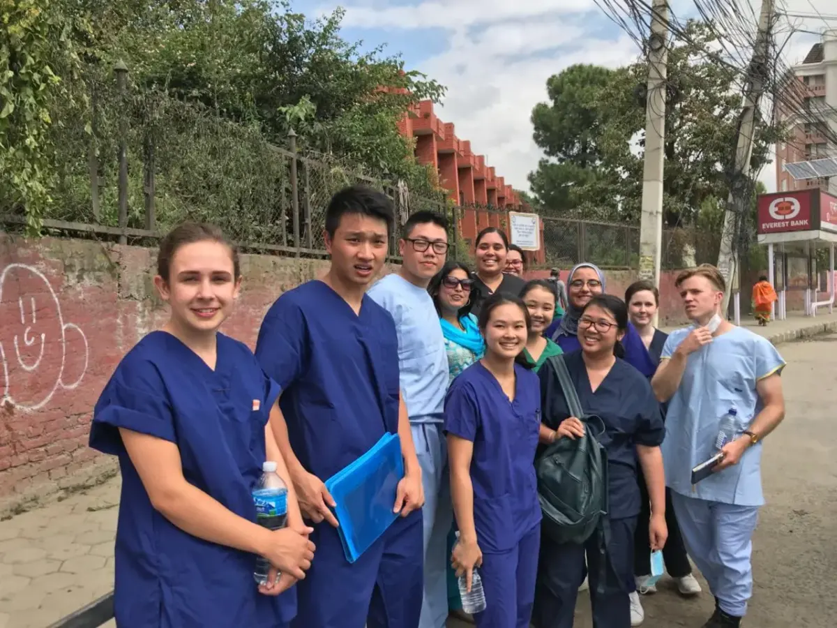 students of different Medical electives in Nepal