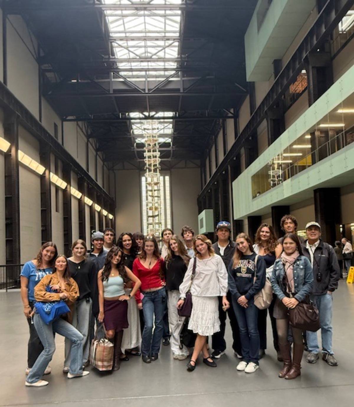 students posing at Tate Modern