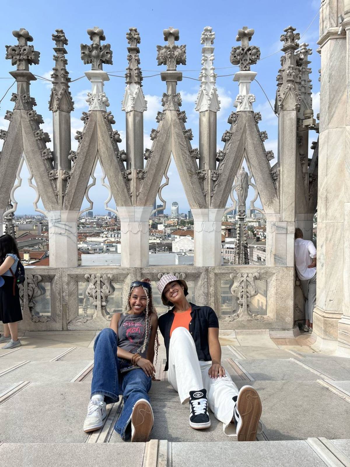 Students posing in Milan