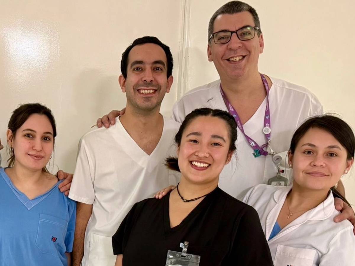 Students shadowing doctors