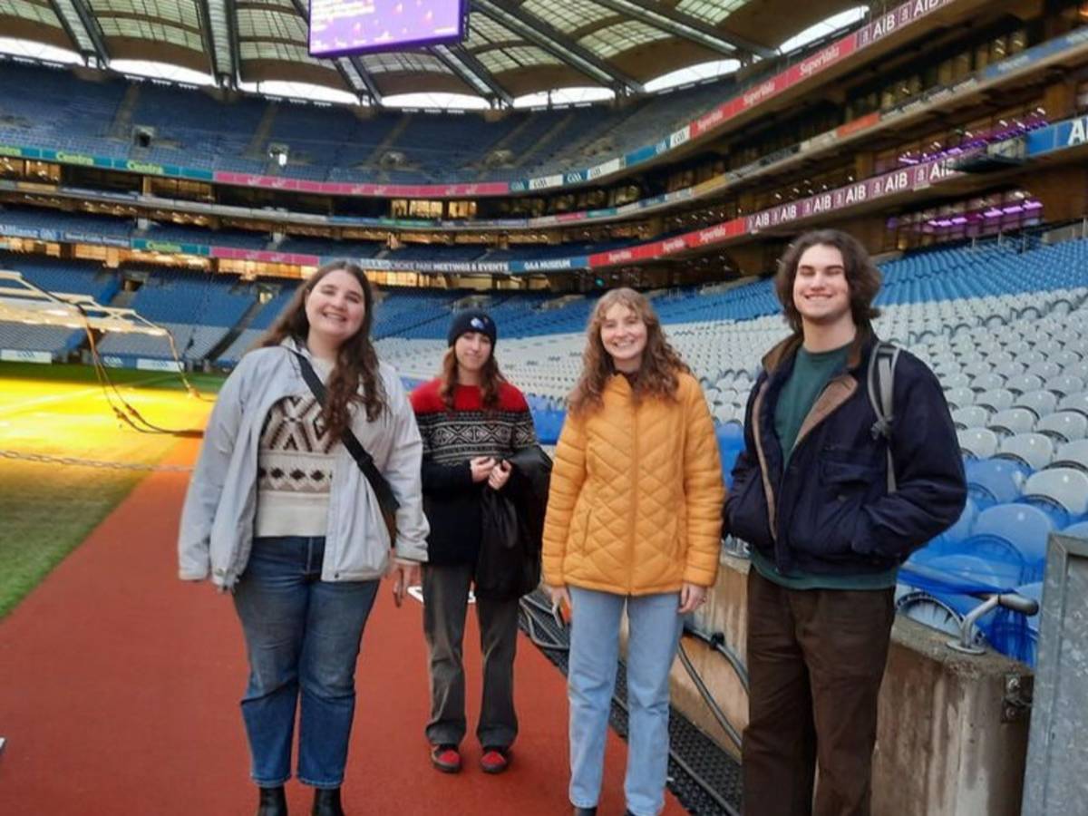 Students touring Croke Park