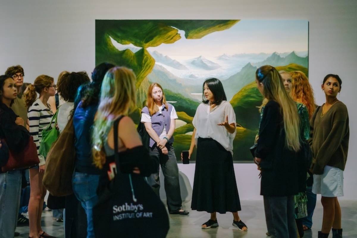 Students visiting a gallery